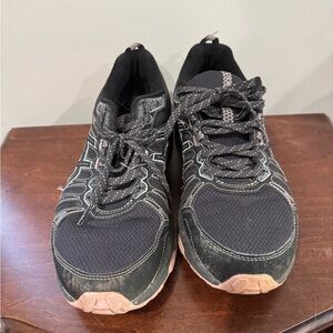Asics Black Athletic Shoes with Durable Design